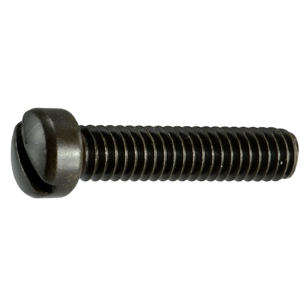 Midwest Fastener #12-24 x 1 in Slotted Fillister Machine Screw, Black Oxide Steel, 3 PK 32931 - main